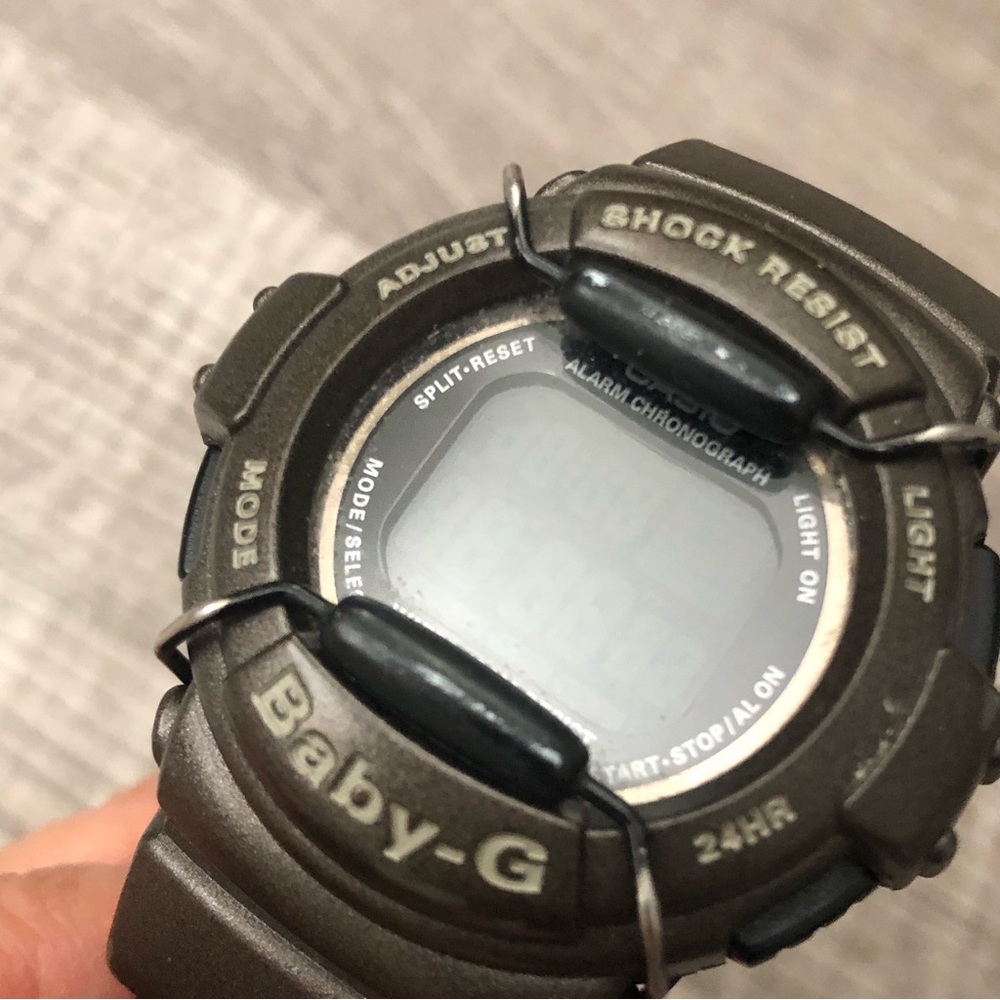 ✨Rare✨Baby-G Shock Round Brown Metallic Digital Watch Vintage